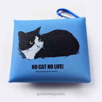 カラビナ付きスクエアケース/はちわれ