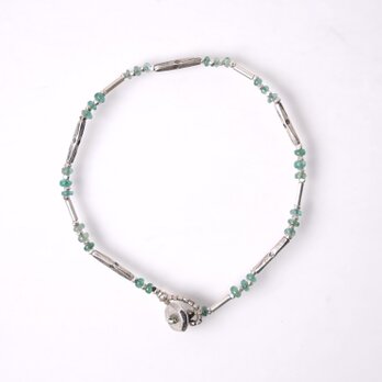 -Emerald- silver braceletの画像