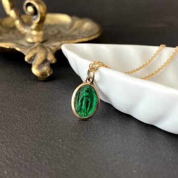 [フランス奇跡のメダイ] necklace - emerald greenの画像