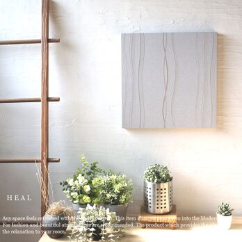 シンプルなファブリックパネル 木製ファブリックボード40 アイスグレー 単品 healの画像