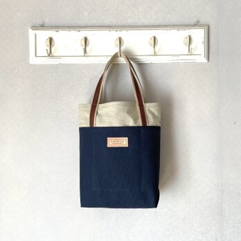 Michi  bag ＊トート　E　〈 ネイビー〉の画像