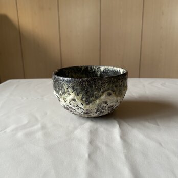 流彩釉丸碗 白の画像