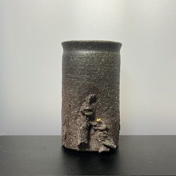 雛　付き掛花入　焼締　No.1の画像