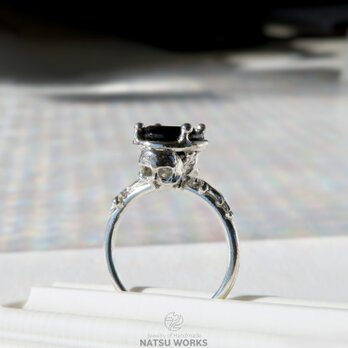スピネル リング / Black Spinel skull Ringの画像