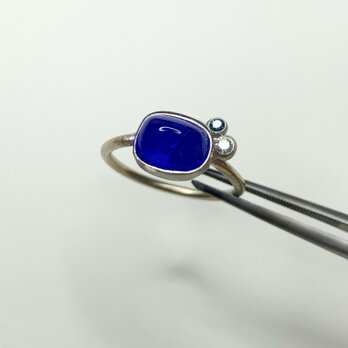 一点もの k18 Hauynite wow リング/ 受注制作の画像