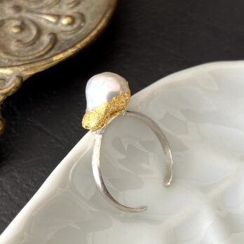 [金彩パールAKOYA] ring - K22goldの画像