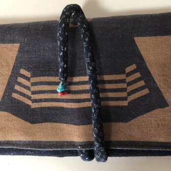 ８１３８　半纏柄で作った和風財布・ポーチの画像