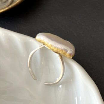 [金彩パールkeshi] ring - K22gold*silverの画像