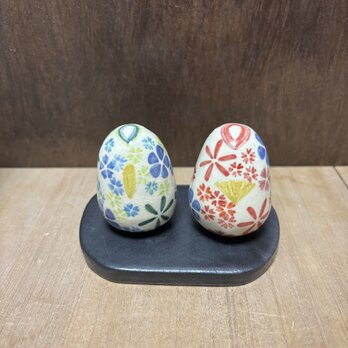 陶製　雛飾りの画像