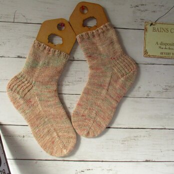 　冷え取り ソックス　My Hand -Dyed Socksyarns　ピンクベージュの画像