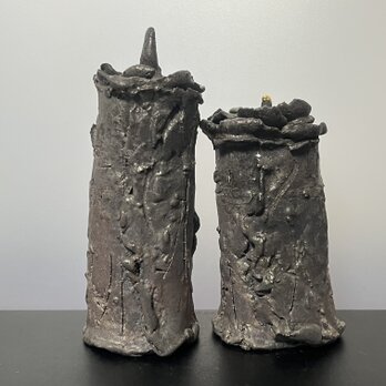 雛　No.55  黒釉　中の画像