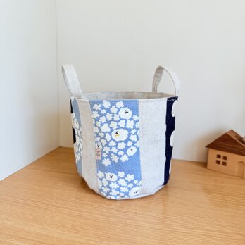 ポップコーンわんこのバケツ型小物入れ