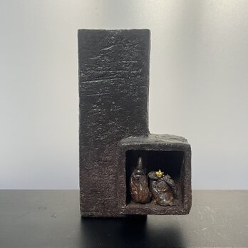 雛　花器　焼締　No.10の画像