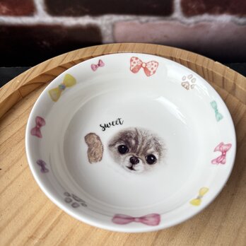 チワワ　ペットフードボウル　ペット食器の画像