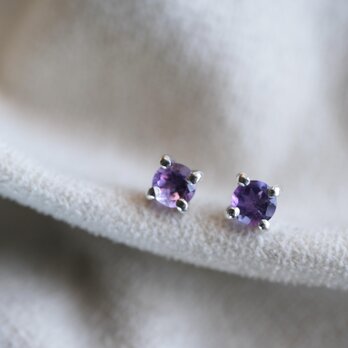 2月誕生石ピアス amethystの画像