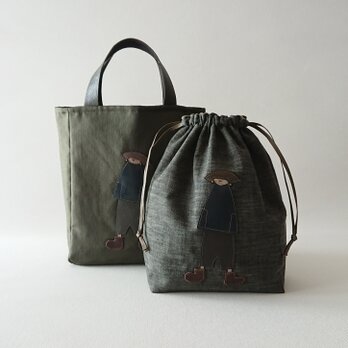 annco nylon 3way tote [green]の画像