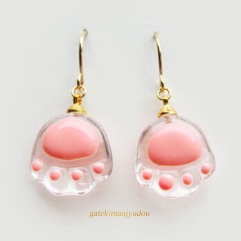 肉球ピアスピアス/ピンク【イヤリング等変更可】の画像