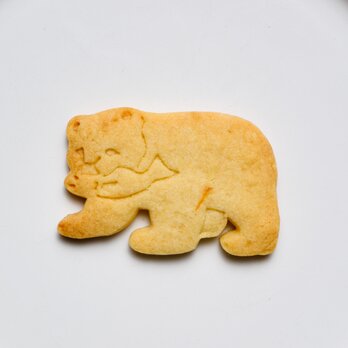 鮭をくわえたクマ（クッキーカッター・クッキー型）の画像