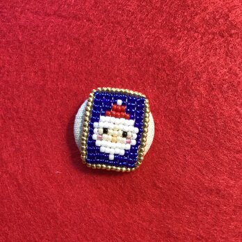 ☆クリスマス☆サンタさんのクルミボタン（顔）27mmの画像