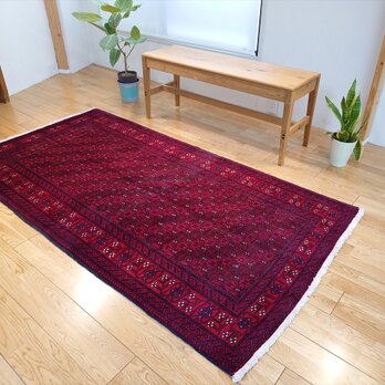 トライバル絨毯　ペルシャ絨毯　バルーチ　カシュクリバフト　リビング　200x105㎝　PS9176の画像