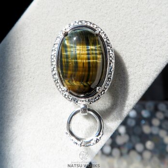 タイガーアイ ブローチ / Tiger Eye Silver Broochの画像
