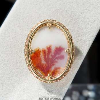 デンドリティック アゲート ブローチ 0 / Dendritic Agate Brass Broochの画像