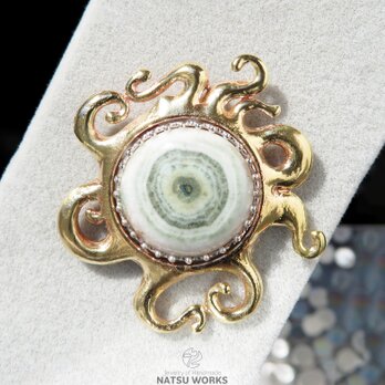 ソーラークォーツ ブローチ  / Solar Quartz Eye Ball Broochの画像
