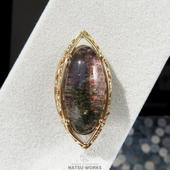 ガーデンクォーツ ブローチ / Garden Quartz Brass Broochの画像