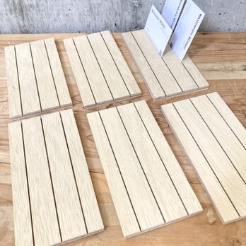 ピアススタンド 3連溝/長18/6個/材No.46c〈送料200円〉 アクセサリーディスプレイの画像