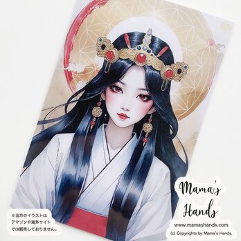 《巫女》☘️ 神秘的 神聖幾何学 お財布に入る イラスト アート カード ｜防水・プラスチック製の画像