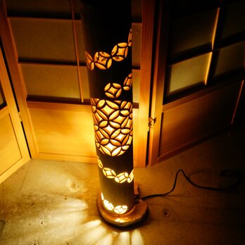 ◆全面彫◆竹灯り・竹あかり・竹灯籠　 ～～ 癒しの灯り ★凛★～～の画像