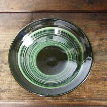 刷毛目の中皿（織部）の画像