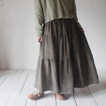 草木染＊kurage skirt linen 老竹色の画像