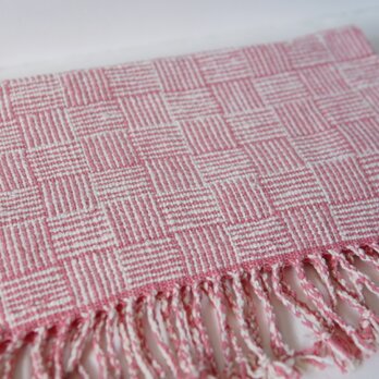 organic cotton shawl_handwoven/pinkの画像
