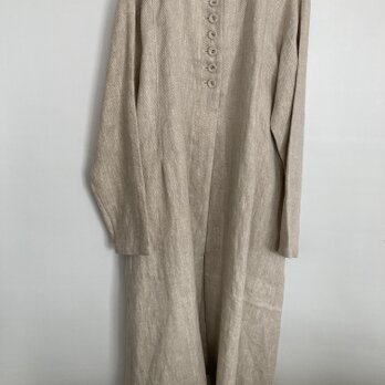 リネン綾織ロングコート