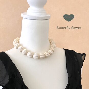 Carolus：ホワイトウッドの首飾り。 ** Whipped Cream White Wood Necklace **の画像