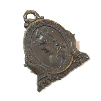 Antique Greek Myth Hermes Design Brass Paper Clipの画像