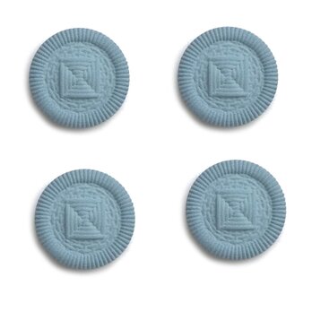 Sale*ドイツ ポリエステル ボタン バスケットボトム ライトブルー15mm 4個UK ヴィンテージ B-2029の画像