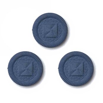 Sale*ドイツ ポリエステル ボタン バスケットボトム ブルー15mm 3個 ヴィンテージ アンティーク B-2028の画像