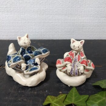くものり雛人形  ねこの画像