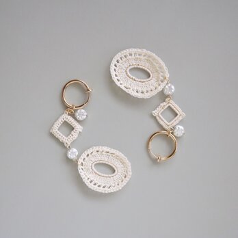 silk lace × antique beadsの画像