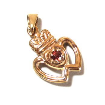 agete K10 × Garnet Crown Motif Pendant Topの画像