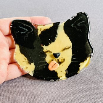 サビ柄猫ちゃんの小皿の画像