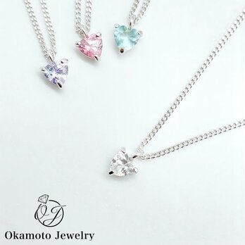 ハート型ダイヤモンドネックレス（最高品質super cubic zirconia）の画像