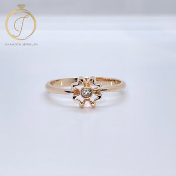 Flower Crystal Ring (ピンキーリング可)