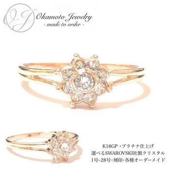 Swarovski Ring (ピンキーリング可能)の画像