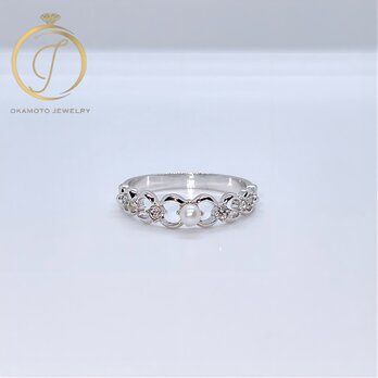 Pearl & Crystal Ring