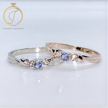 two heart ring.(ピンキーリング可)