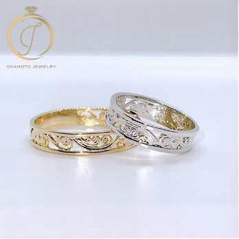 (1号~)wave lace ring(ハワイアンジュエリー)(ピンキーリング可)