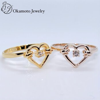 Heart simple ring (ピンキーリング可)の画像